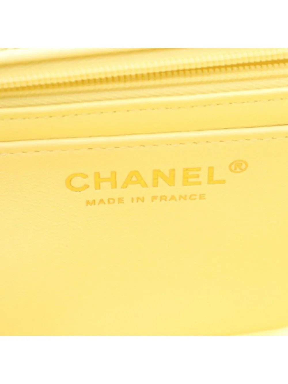 Chanel Shoulder Bag Mini Quilted 20 Cream Black Fabric Chain